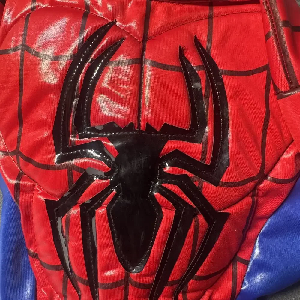 Spider-Man Muscle Costume W/ hard Sound Mask Kids/Youth Size 8 Cosplay